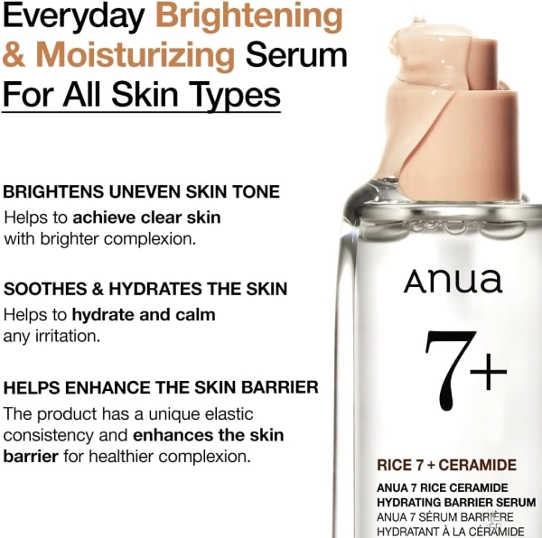 Anua 7 Rice Ceramide Hydrating Barrier Serum 50ml