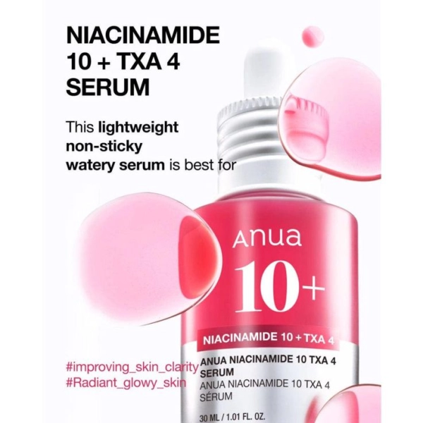 ANUA Niacinamide 10% + TXA 4% Dark Spot Correcting Serum – 30ml
